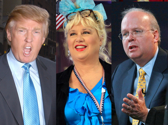 Donald Trump, Victoria Jackson, Karl Rove Donald Trump, Victoria Jackson, Karl Rove